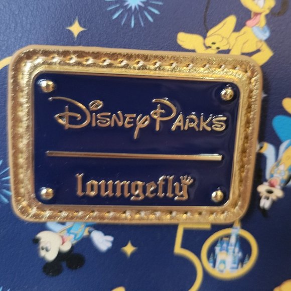 WDW Parks 50th Loungefly Mini Backpack Ears Holder Disney World Used Once - Picture 14 of 16